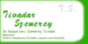 tivadar szemerey business card